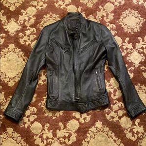 Black leather jacket